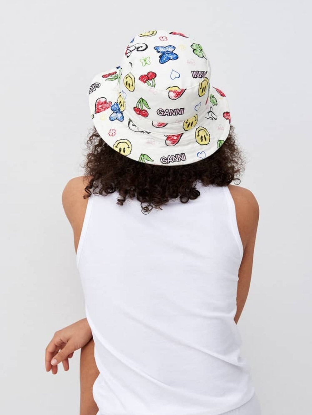 Ganni Colorful Print Bucket Hat